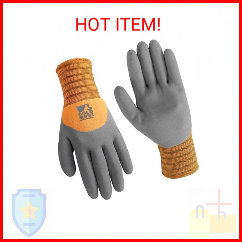 Wells Lamont Men's Thermal Latex-Coated Winter Grip Work Gloves, Extra Large (55