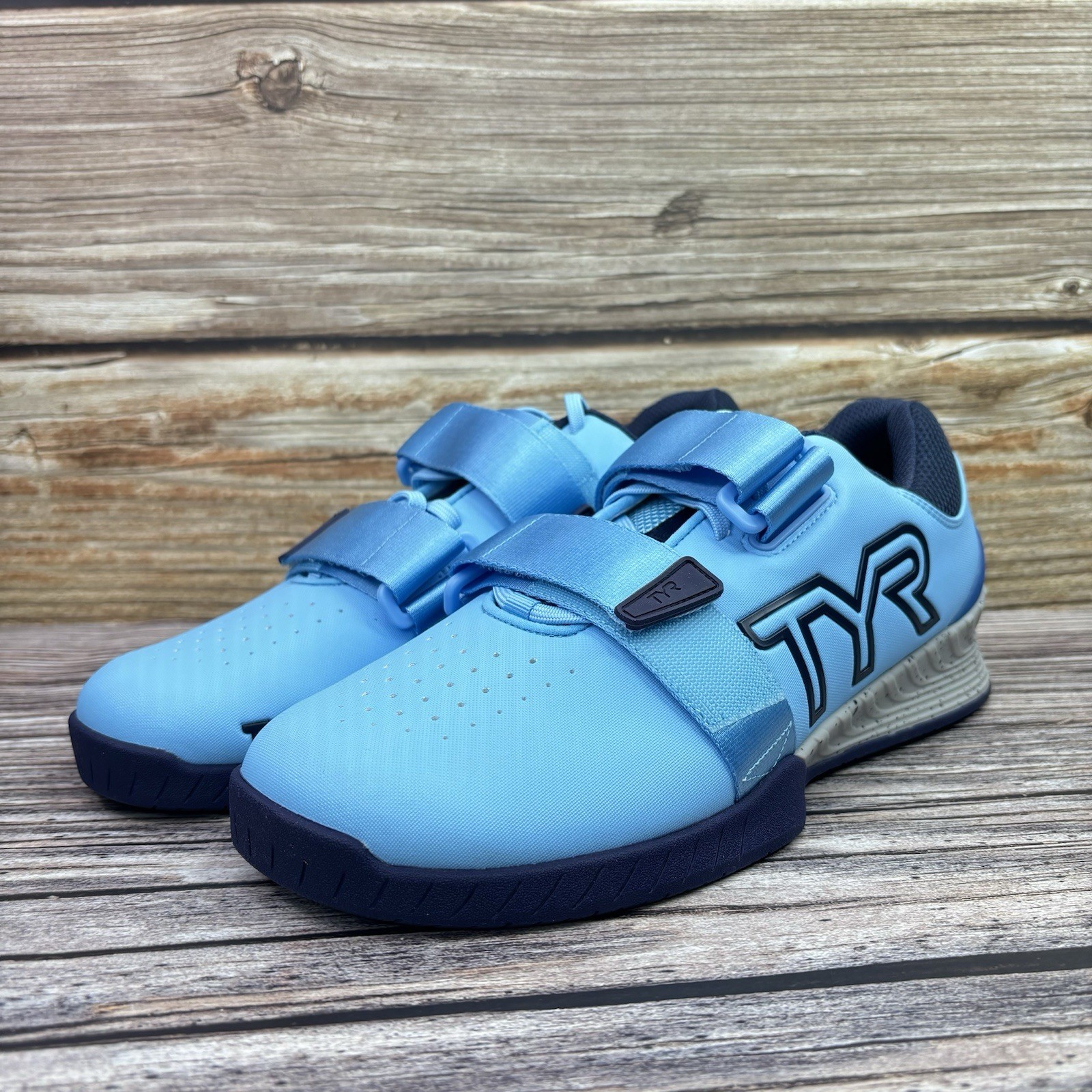 Mens Size 9.5 Worn Once TYR L-1 Lifter Shoes Blue Weightlifting Gym Sneakers