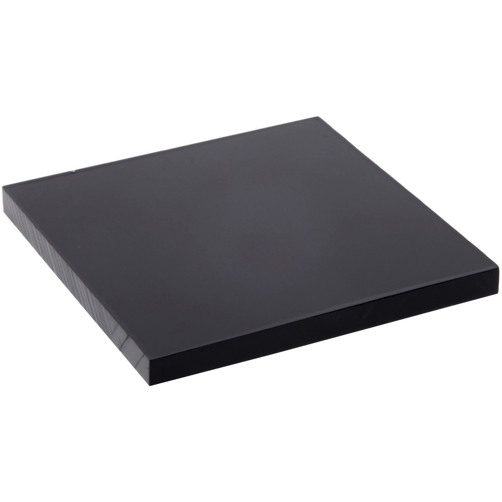 Plymor Black Acrylic Square Display Base, 2.5" W x 2.5" D x 0.25" H