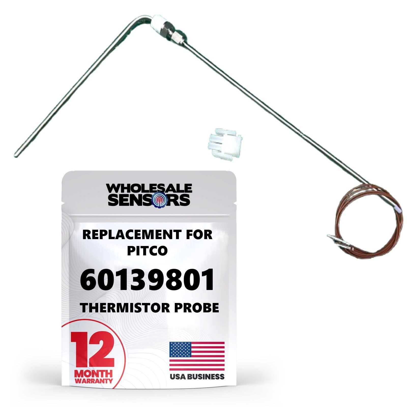 Replacement Pitco 60139801 Thermistor Probe, FAST Temperature Sensor for SG/SSH