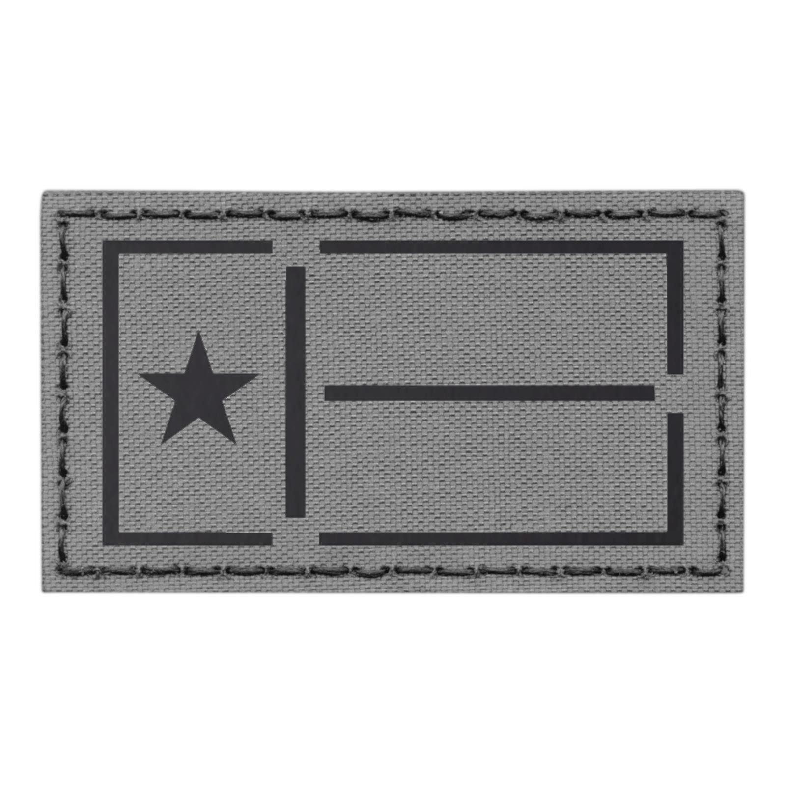 IR Lone Star Texas flag wolf gray grey infrared morale tactical IFF 2x3 patch