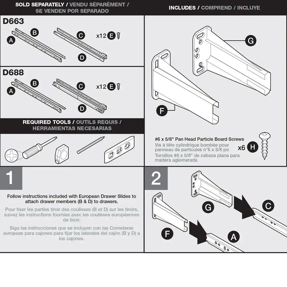 Face Frame Socket Set for European Drawer Slides