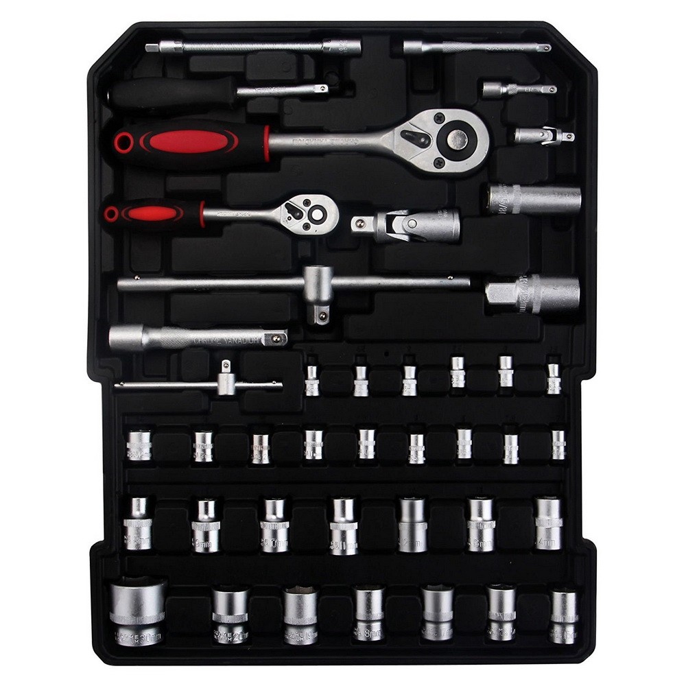799Pcs Tool Set Silver Aluminum Trolley Storage Case