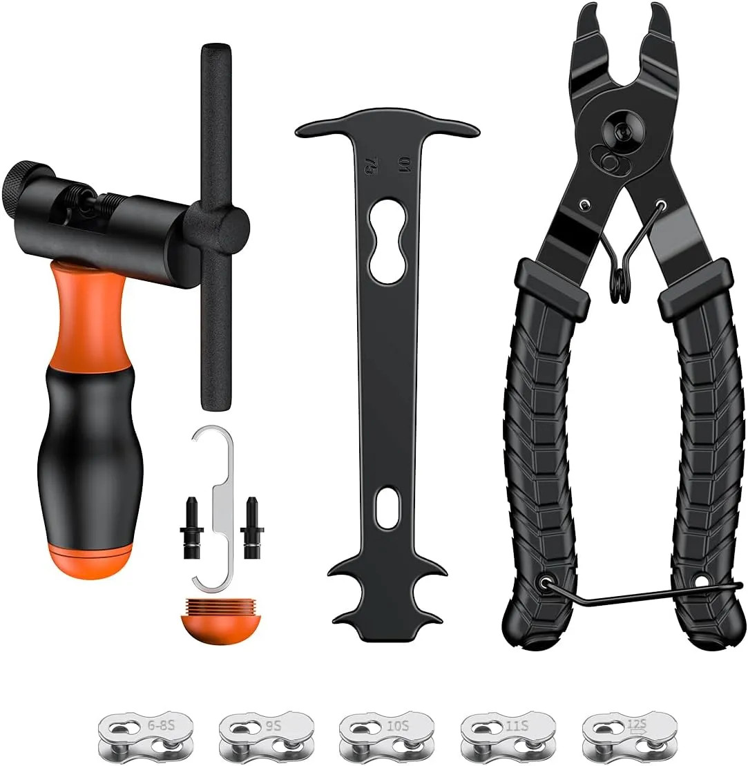 Bicycle Chain Repair Tool Set For Multi Speed Chains Maintenance Heavy Duty Kit