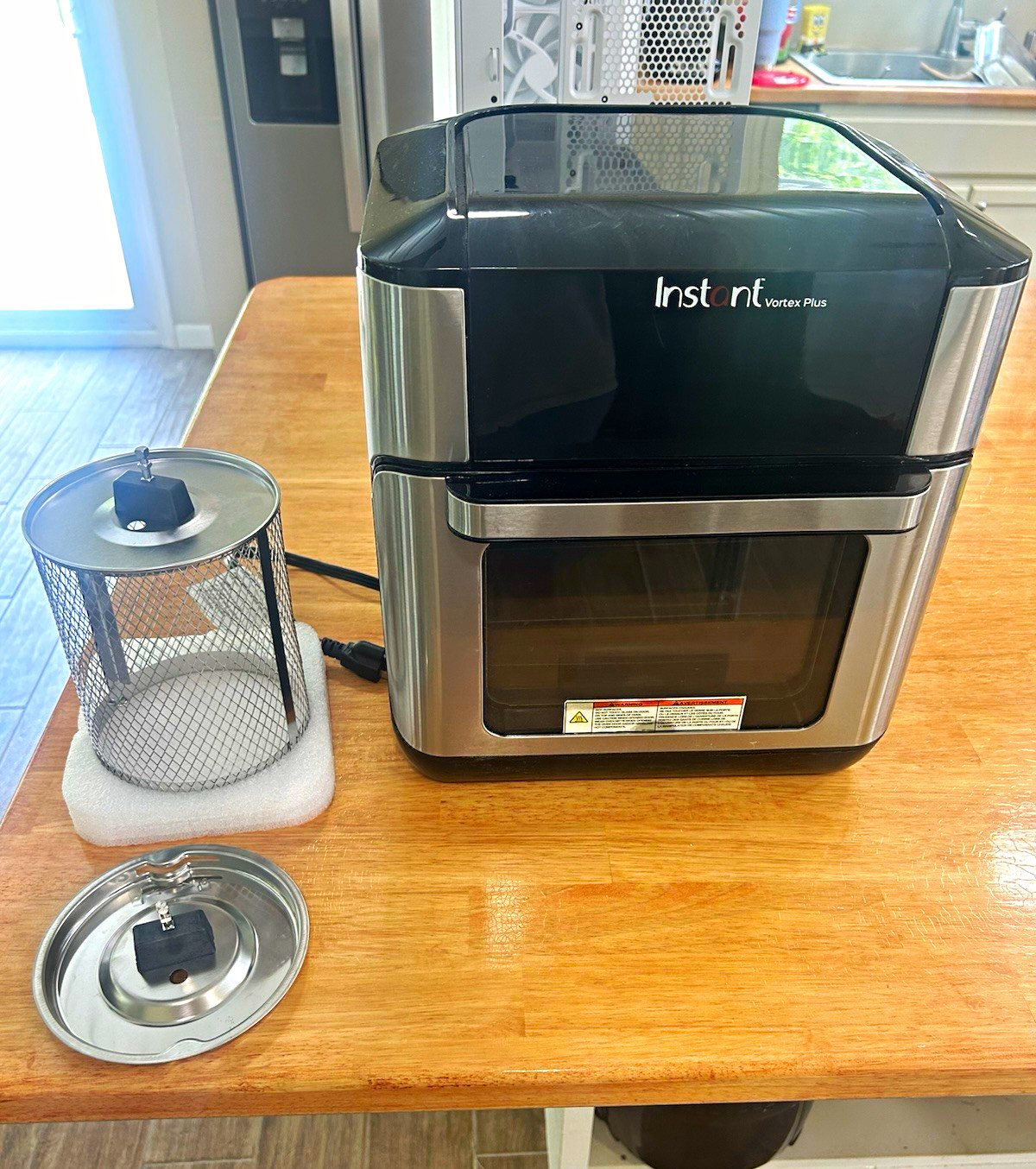 Instant Vortex Plus Air Fryer Oven 6 Qt Black/Stainless Steel Barely Used Tested