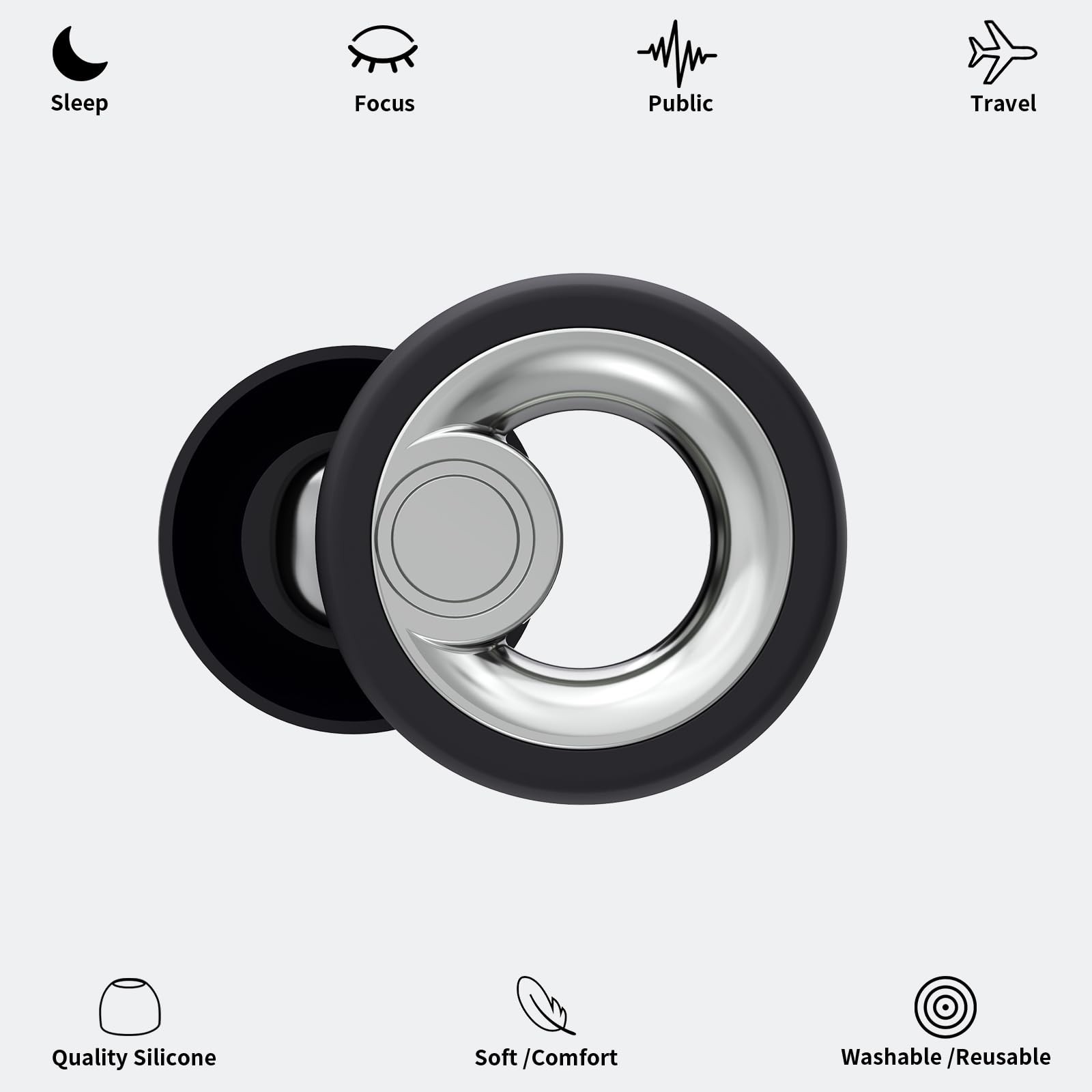 Ear Plugs for Noise Cancelling Ear Protection EarPlugs for Sleep,8 Pairs Ear ...
