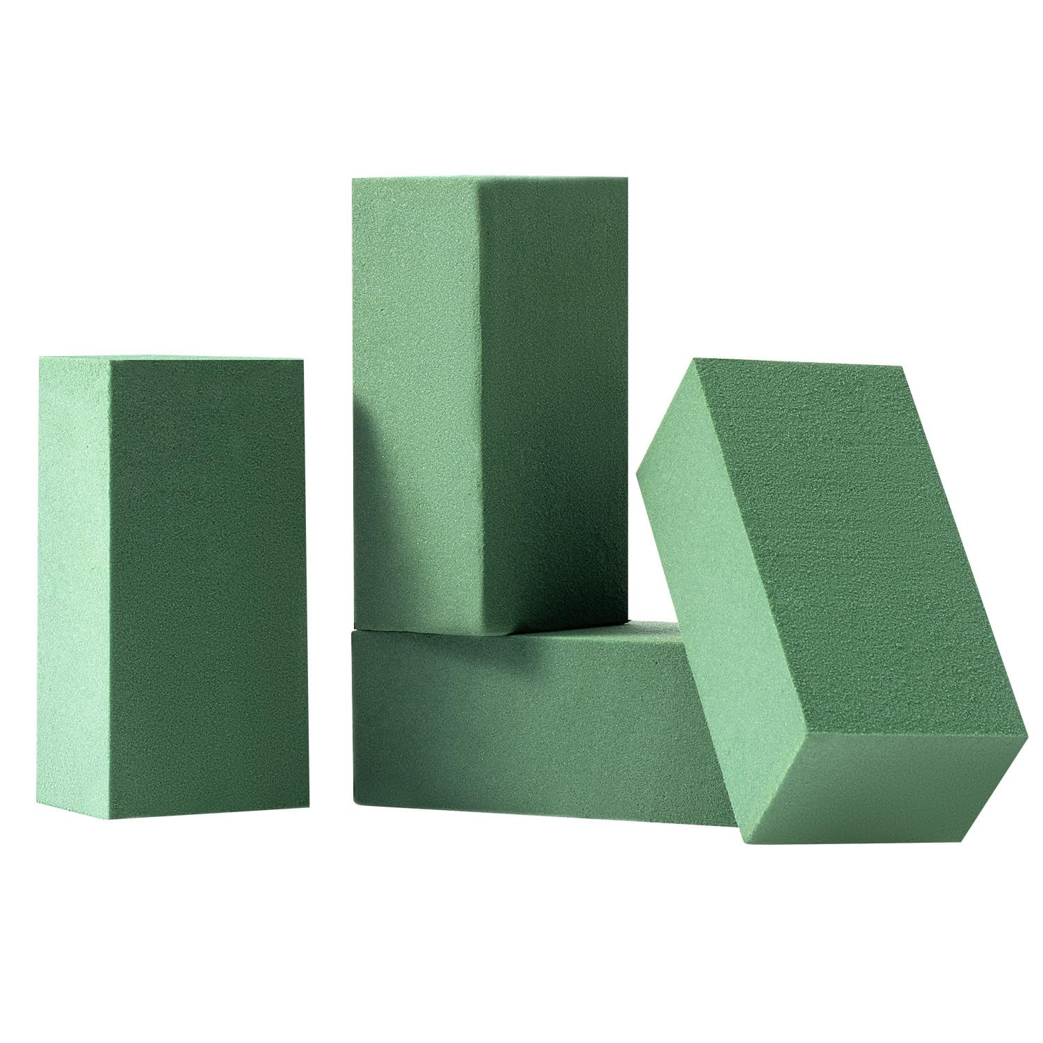 Crafare Wet Floral Foam Blocks 6x3x2.5in Pack of 4 Green