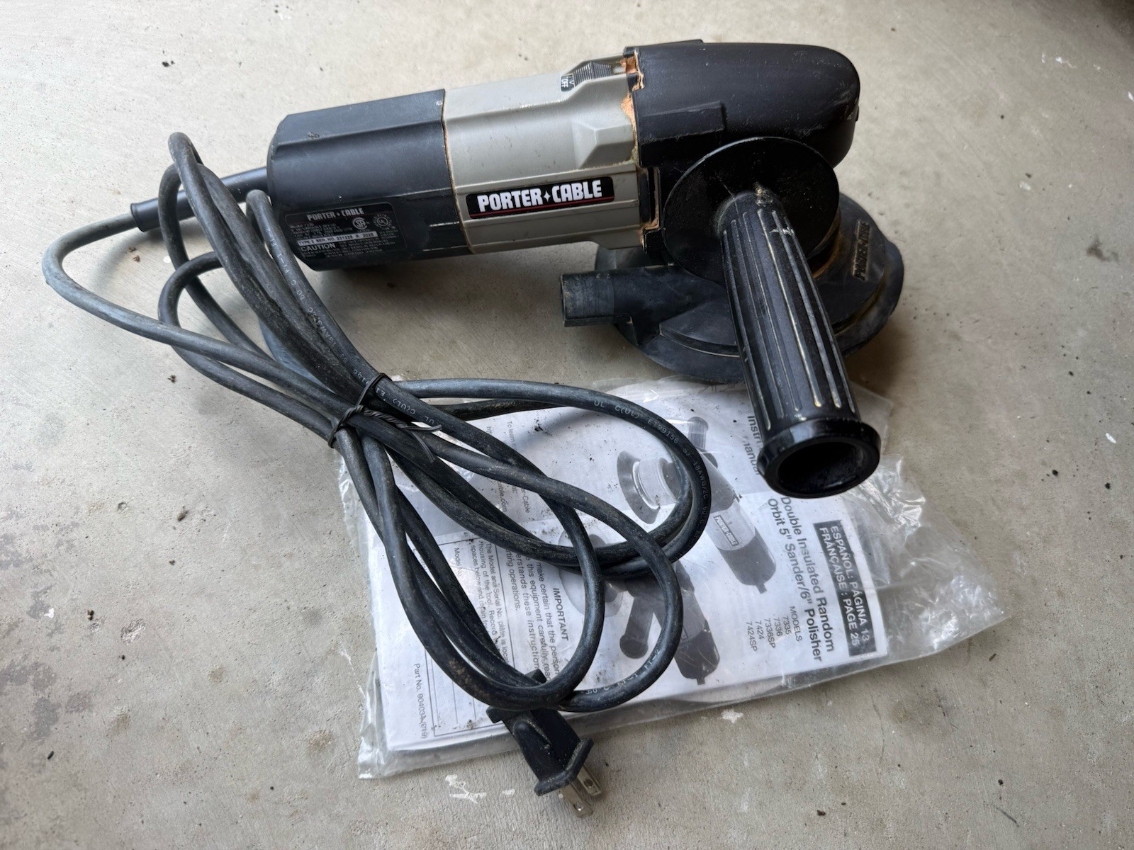 Porter Cable 7336 Variable Speed Random Orbit 6 Inch Polisher 5 Sander Orbital