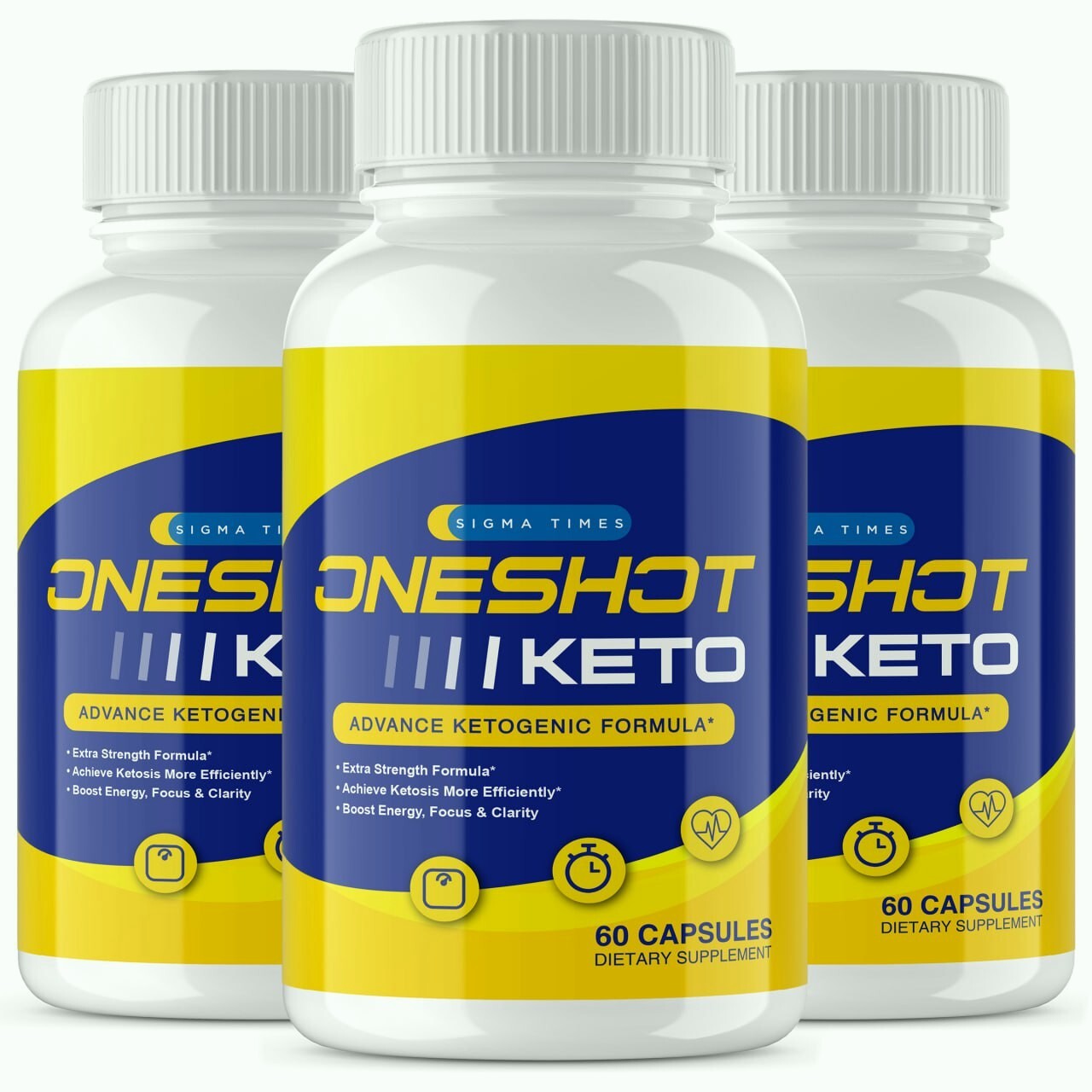 OneShot Keto Capsules- Keto ACV Pills for Advanced Weight Loss - 3 Pack