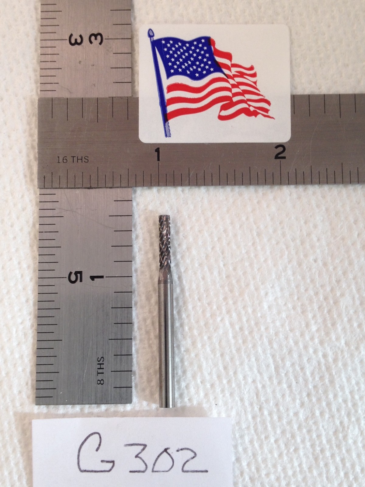 1 NEW FALCON / SGS 1/8" SHANK CARBIDE BURR SA-42. DOUBLE CUT. CYLINDER (G302)