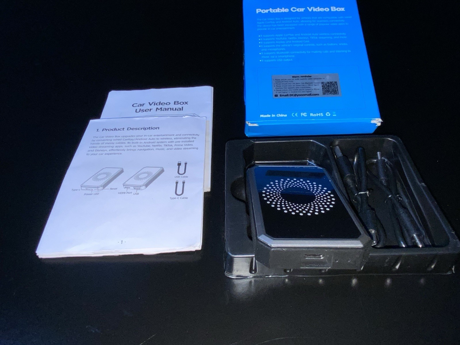RC23 Portable Car Video Box/ Android/Apple Unit/ Open Box. Mint Condition.!!!