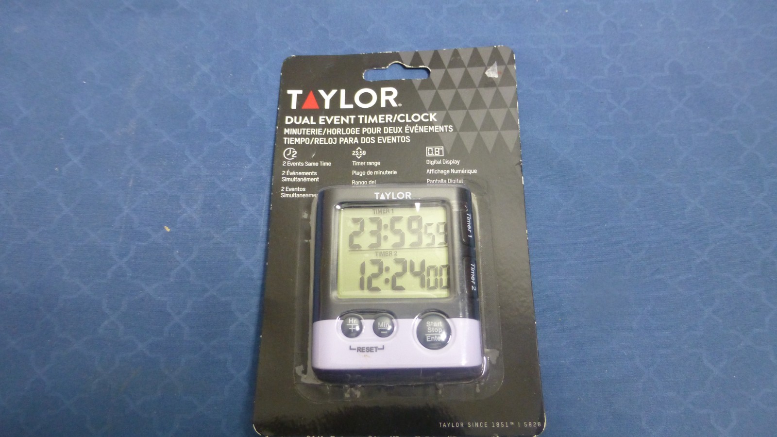 Taylor Dual Event Timer/Clock Digital Black Model: 5828