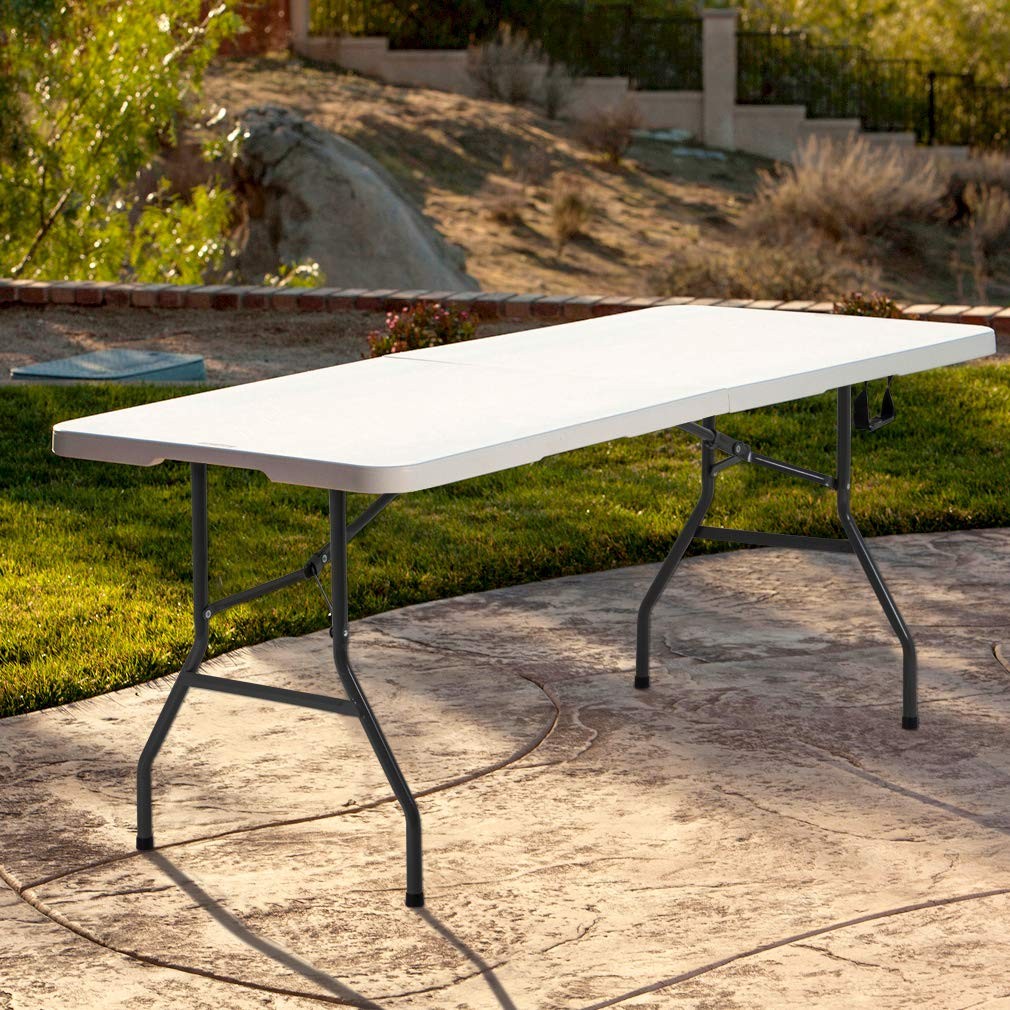 6FT Picnic Table Folding, Camping, Plastifor Party Event,White