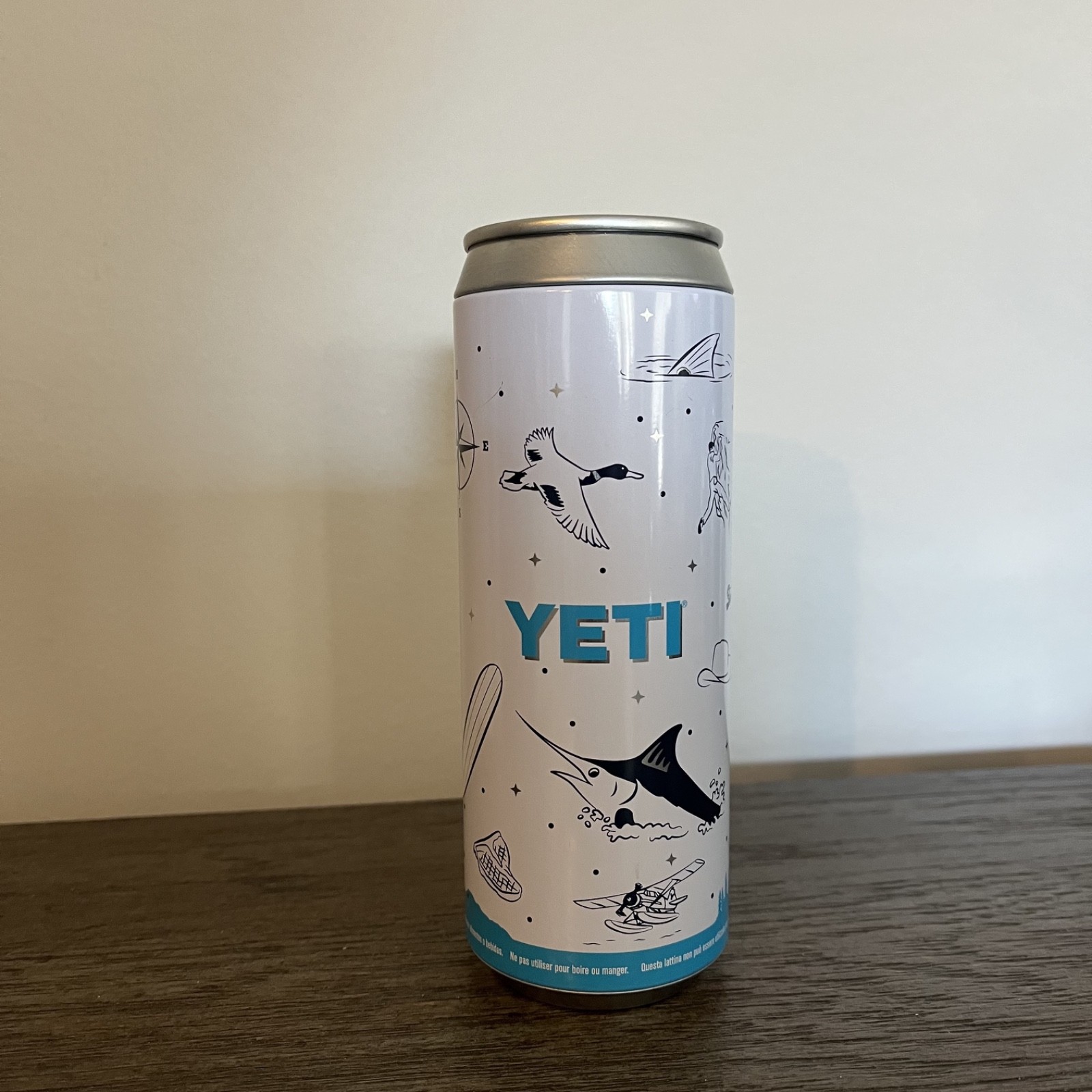 YETI SLIM INSERT STASH 12 oz. TALL CAN ~NAUTICAL~LIMITED ED STICKERS