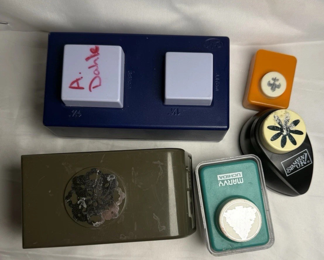 Marvy Uchida Stampin' Up! Scrapbooking Paper Punches Flower Shapes Lot