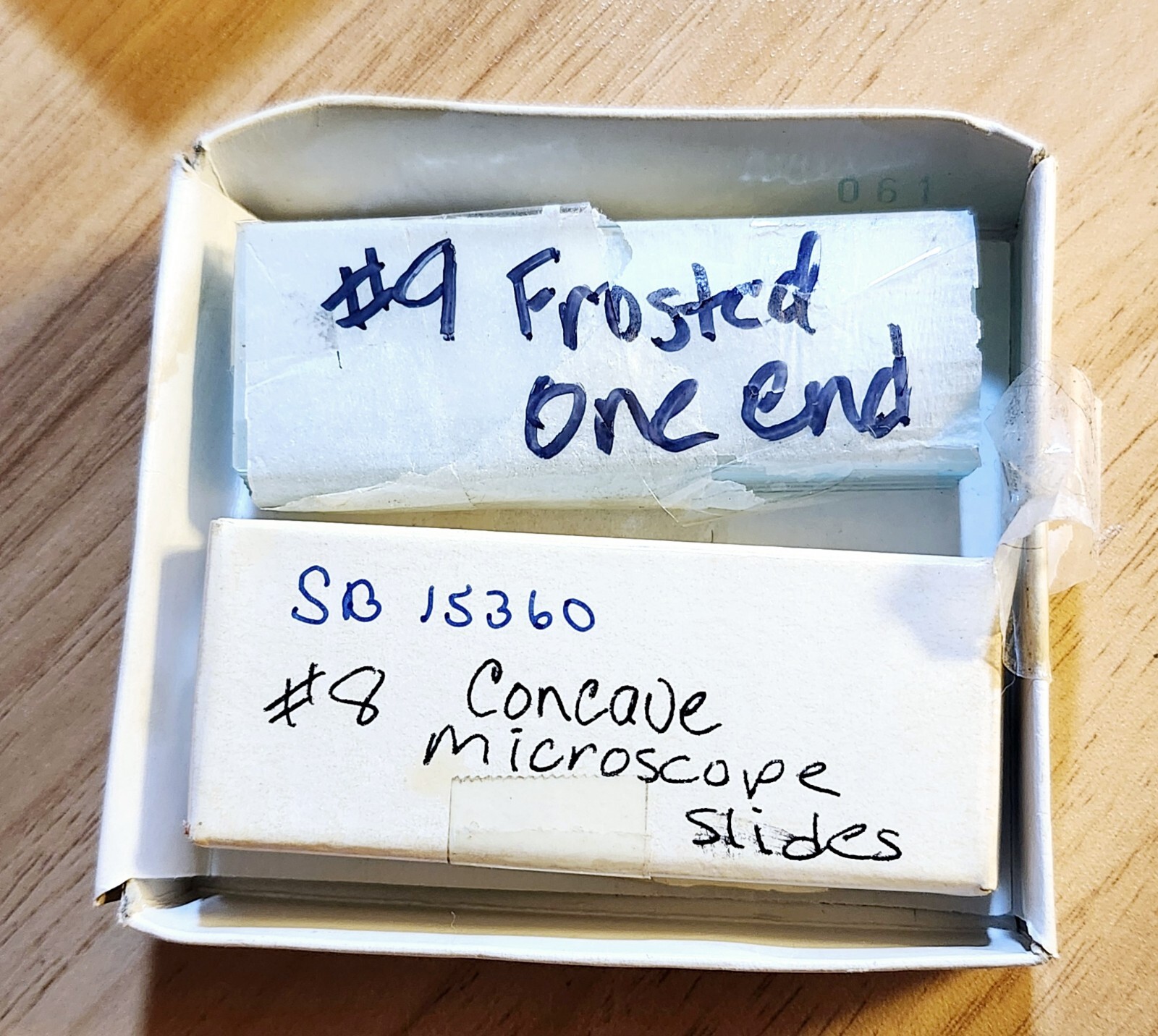 Frosted Microscope Slides. 3 Factory Sealed Boxes, 1 Box Cover Glass, & Concave