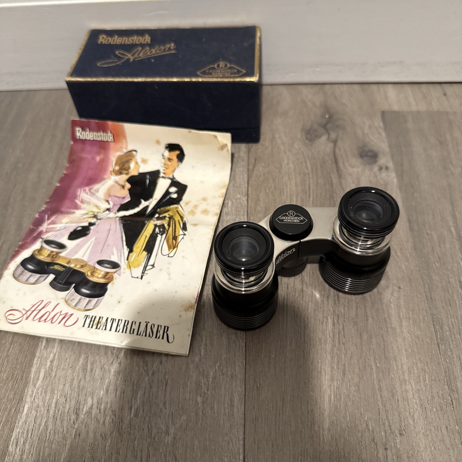 Vintage c1940s Aldon Opera Binoculars by G. Rodenstock Munchen - Germany