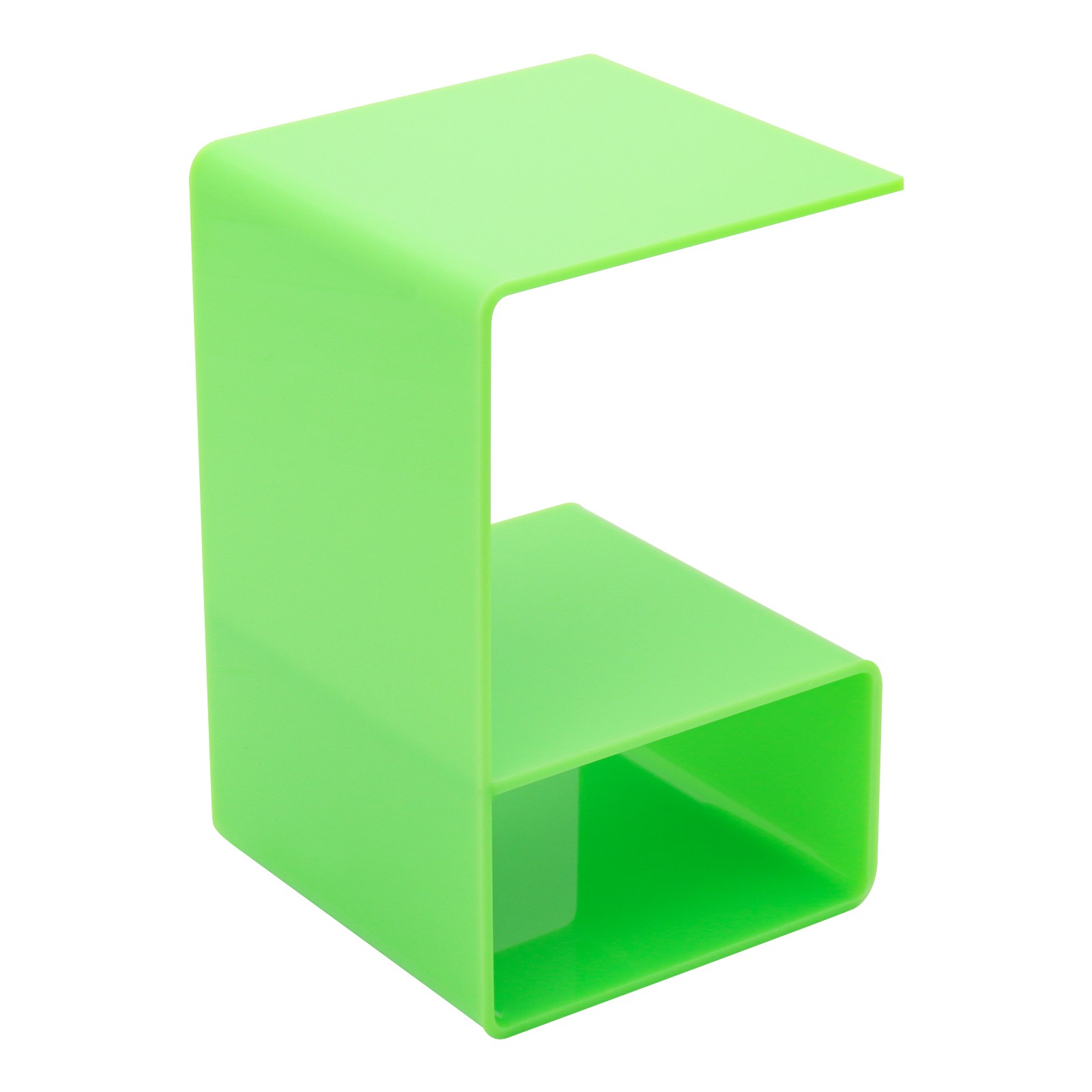 3-Tier Green Acrylic Side Table - Stylish Storage for Small Spaces