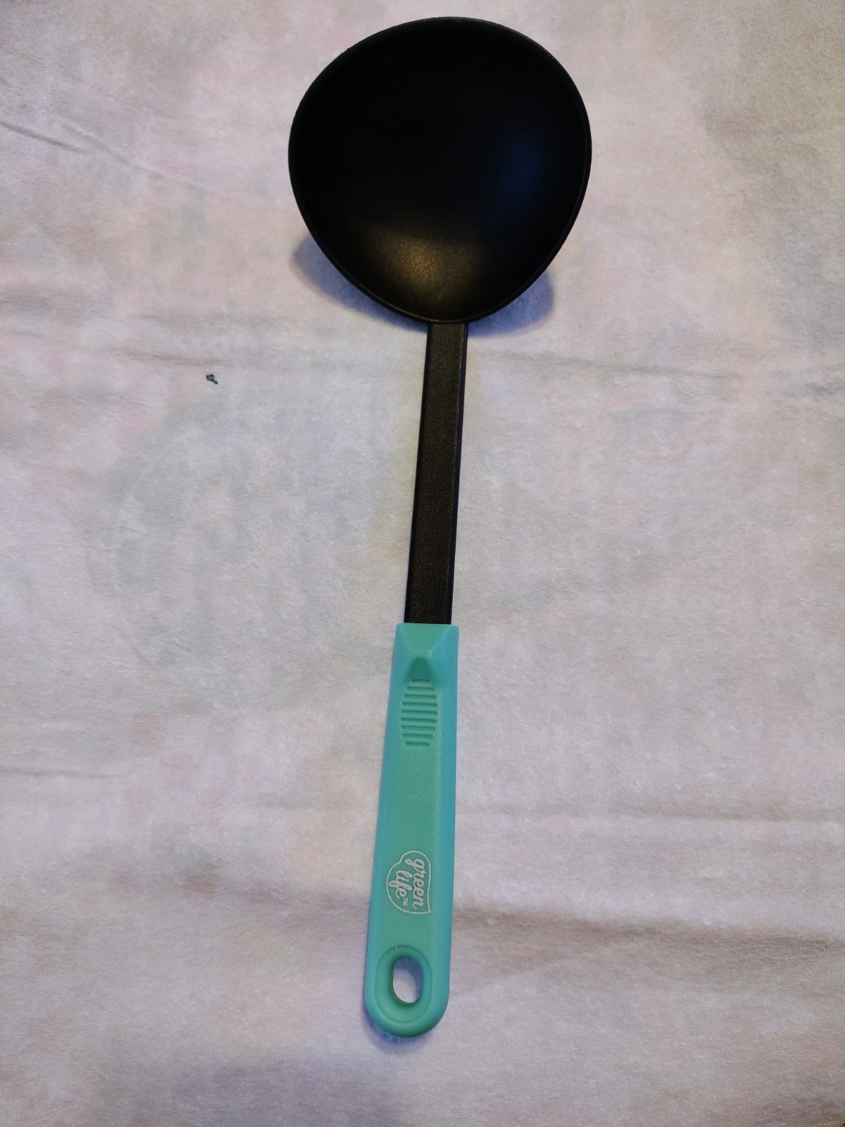 Green Life Nylon Ladle Black 12" long-  for soups, sauces, stews- Eco friendly