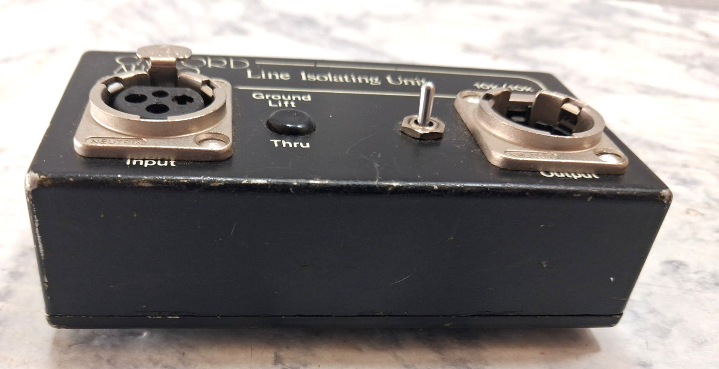 Canford Audio Line Isolating Unit 10K/10K BLACK UNIT ONLY