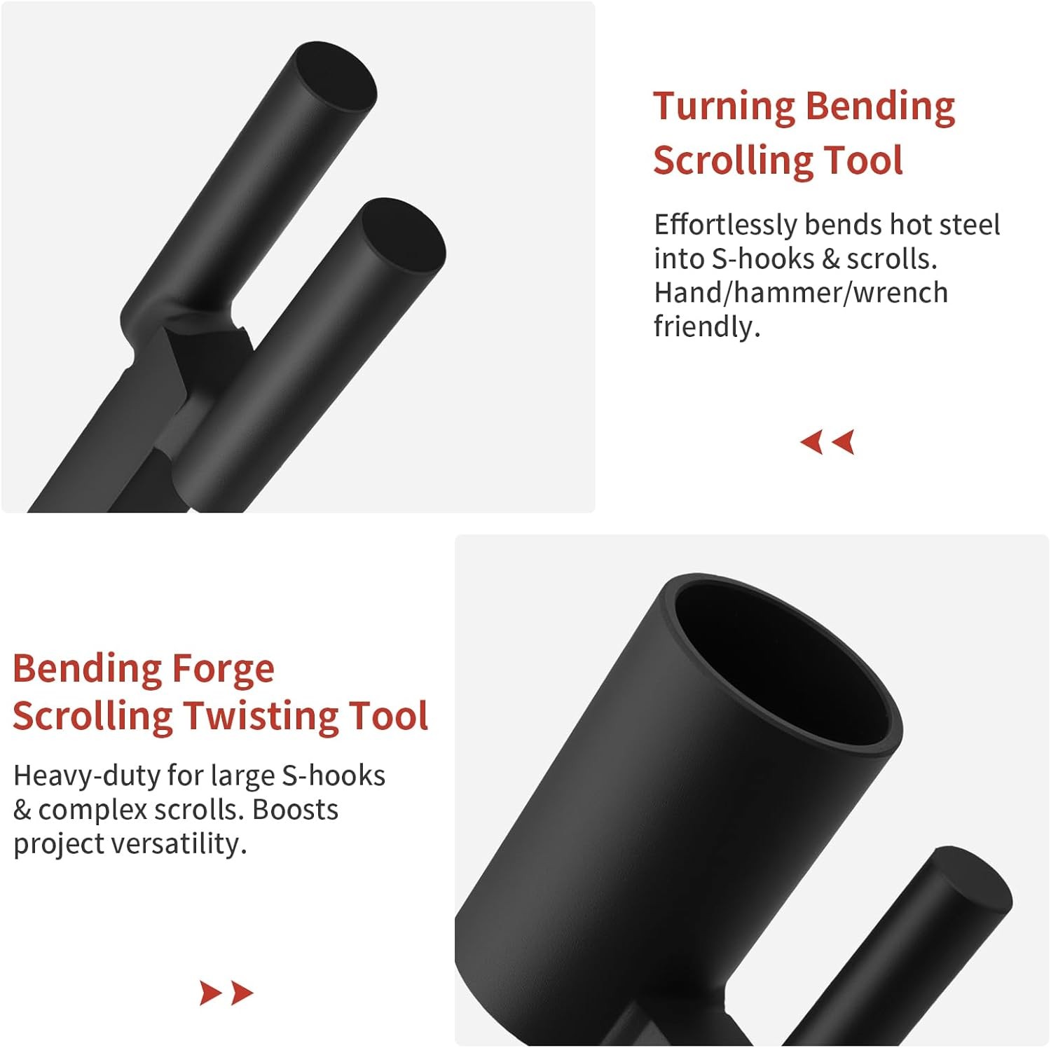 5 Piece 1" Blacksmith Anvil Hardy Hole Tools Set Blacksmithing Forging Kit