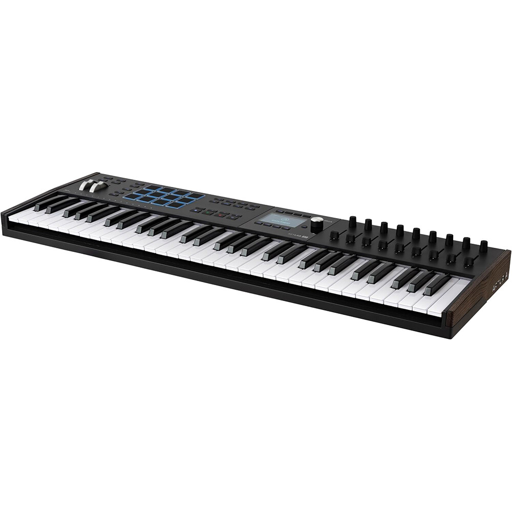Arturia KeyLab 61 mk3 Pro MIDI Controller (Black) w/ Pedal, Cover & cable KIT