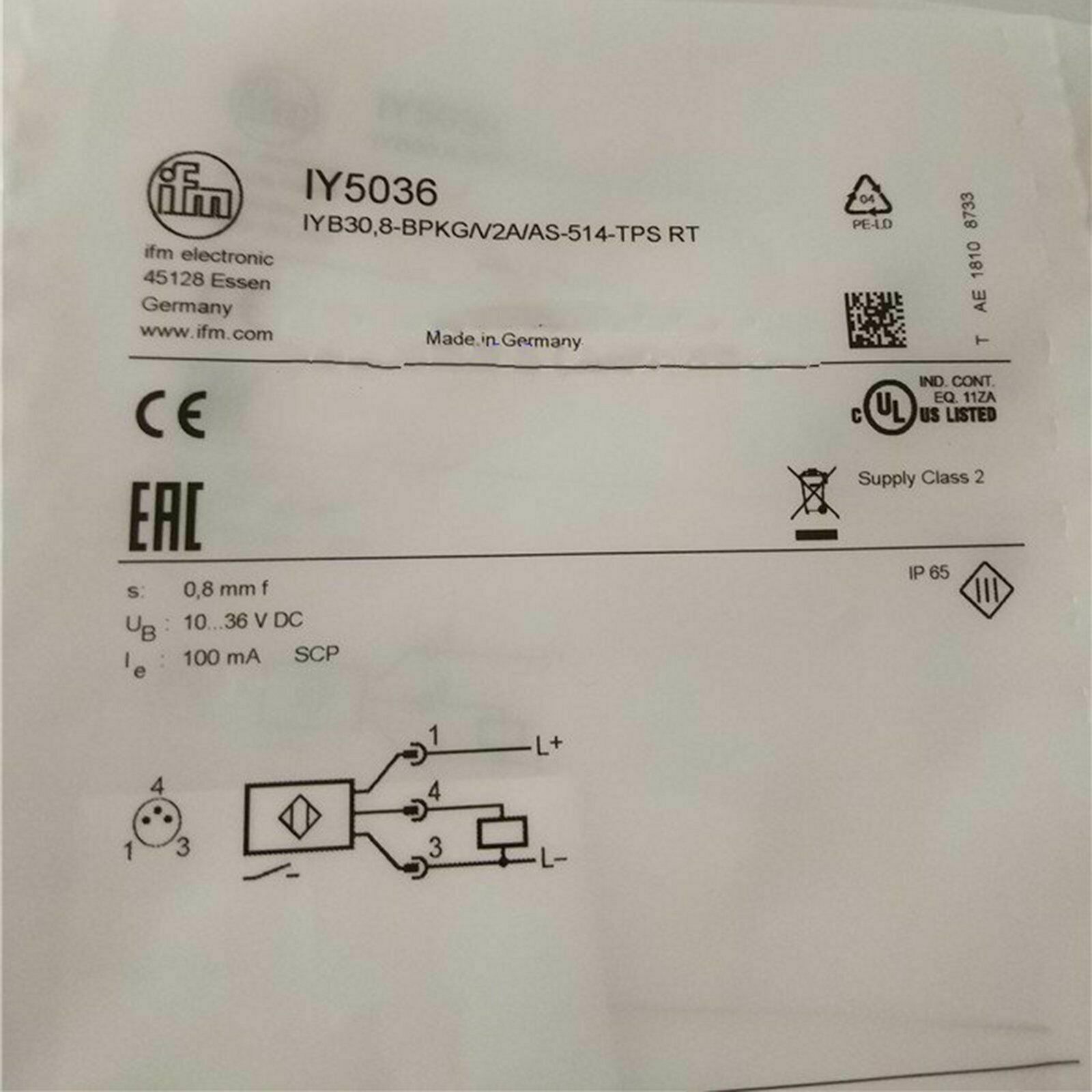 IFM IY5036 Proximity Sensor 10...36 DC New
