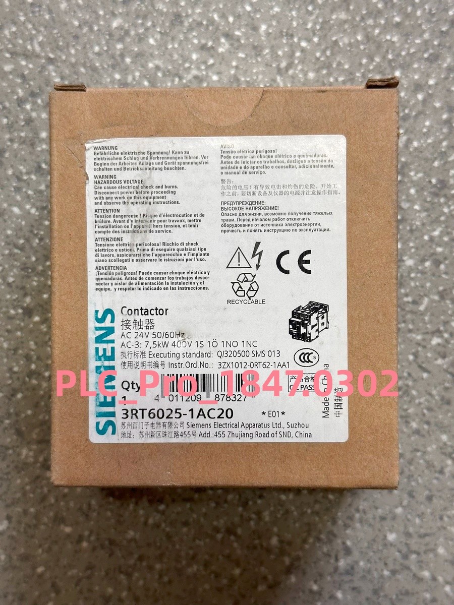 3RT6025-1AC20 1PCS Brand New SIEMENS 3RT60251AC20 Contactor  Fast shipment