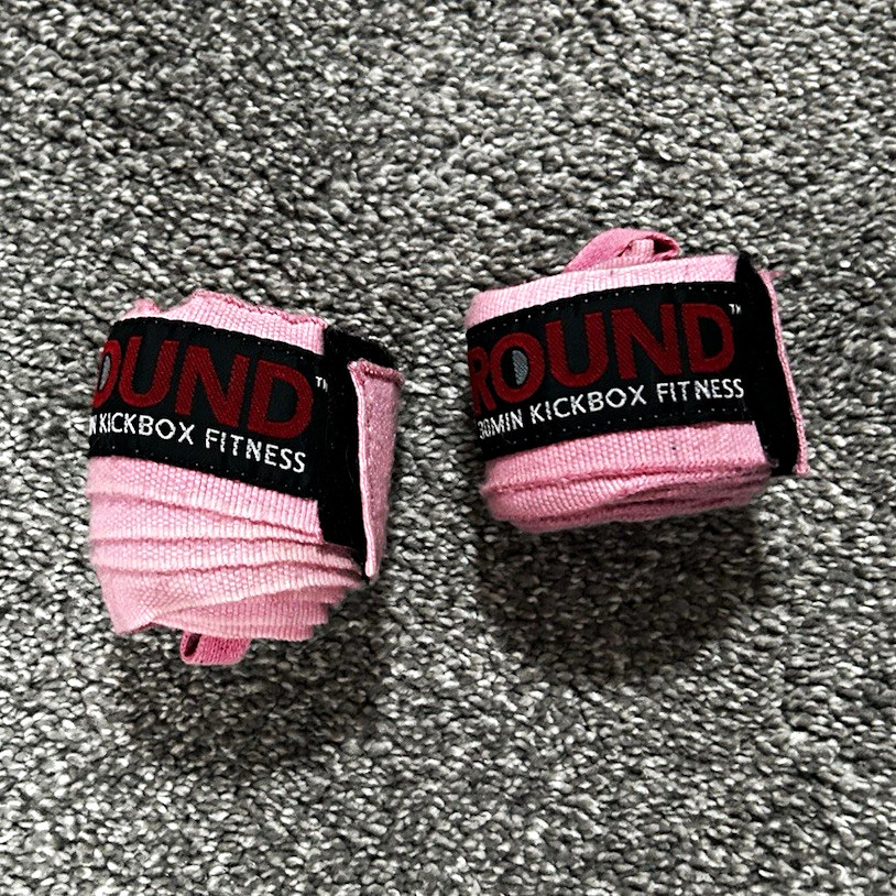 Rumble Boxing Pink Boxing Gloves + Hand Wraps Set | Adult Training Kickboxing