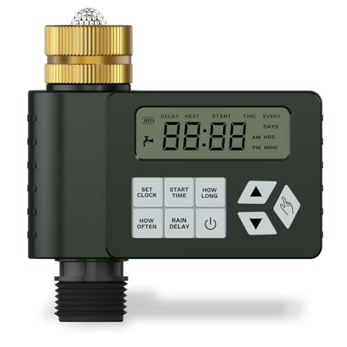 Hose Faucet Water Timer for Outdoor Garden with Brass Inlet,  Programmable