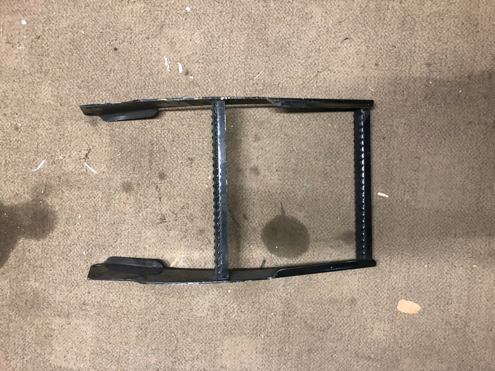 Used Garbage Truck Steps 2 Rung Ladder Black Powder Coated Galvanized Steel Bolt