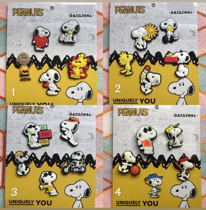 Handmade 5 10 pack peanuts snoopy Joe Cool woodstock shoe charms set