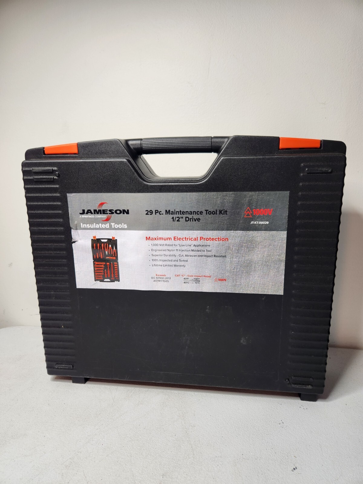 Jameson Insulated Tools 29 Piece Maintenance Tool Kit 1000 Volt Electrician 1/2"
