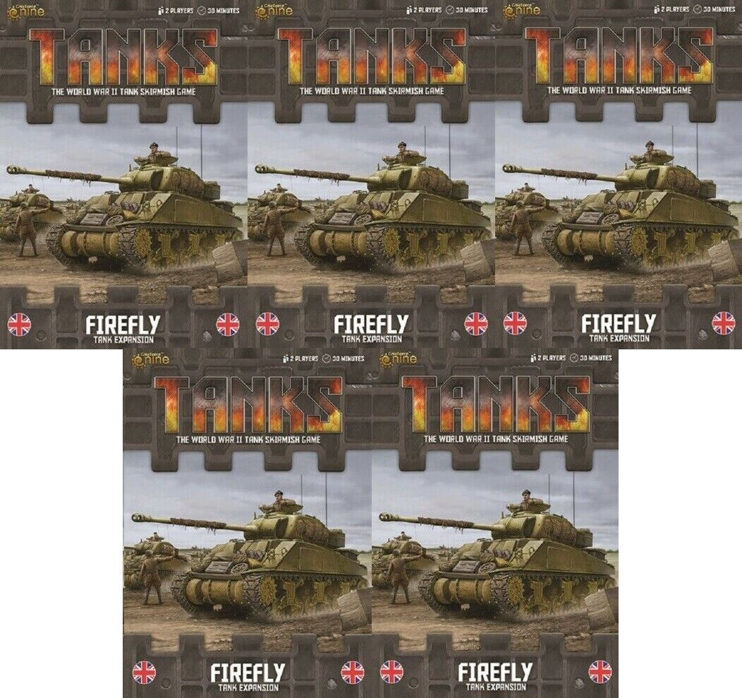 5 Flames of War British Sherman V & Firefly GF9 TANKS07 Lot of 5 tanks