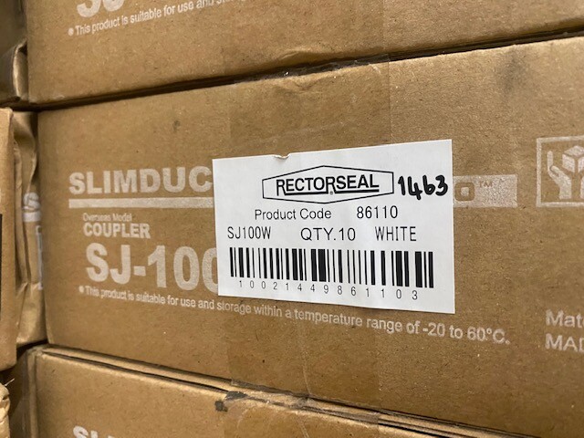 (10 Pack) SlimDuct Coupler 86110 / SJ100W - White (NEW)