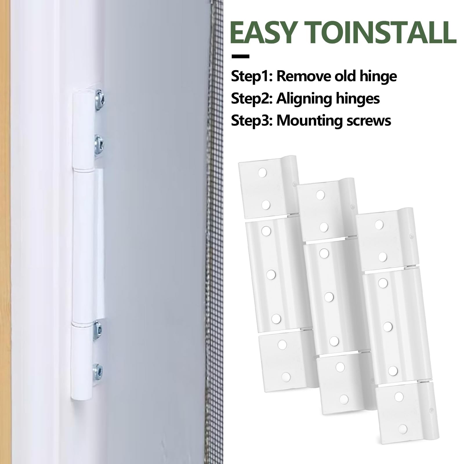 Storm Door Hinges Replacement fits for Larson White Screen Hinges,