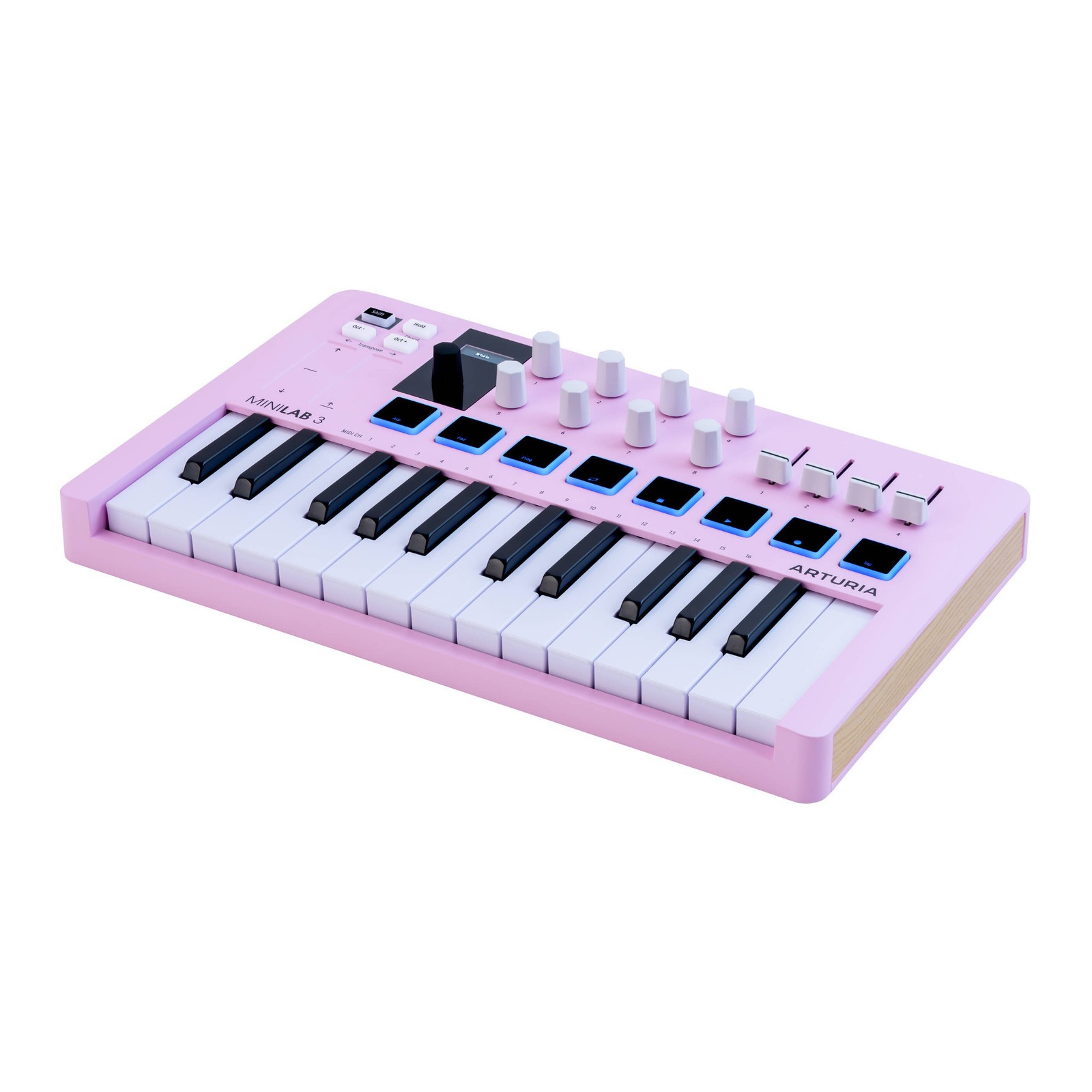 Arturia MiniLab 3 Compact MIDI Keyboard and Pad Controller (Rose Quartz)