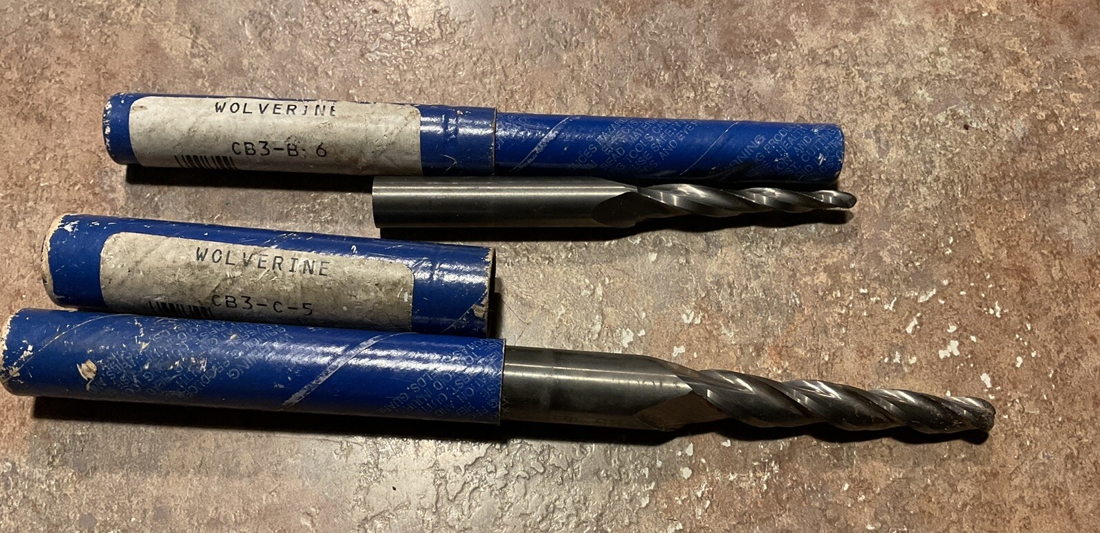 Used Wolverine CB3-B-6 & CB3-C- 5 Tapered End Mill