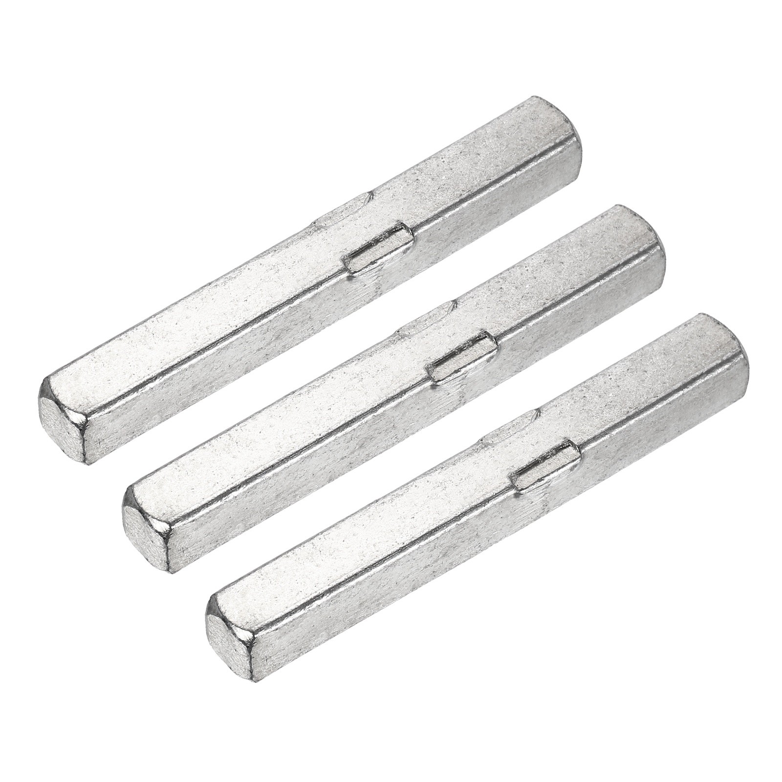 3Pcs Door Knob Spindle, 65mm Spare Door Handle Spindle Bar Replacement, Silver