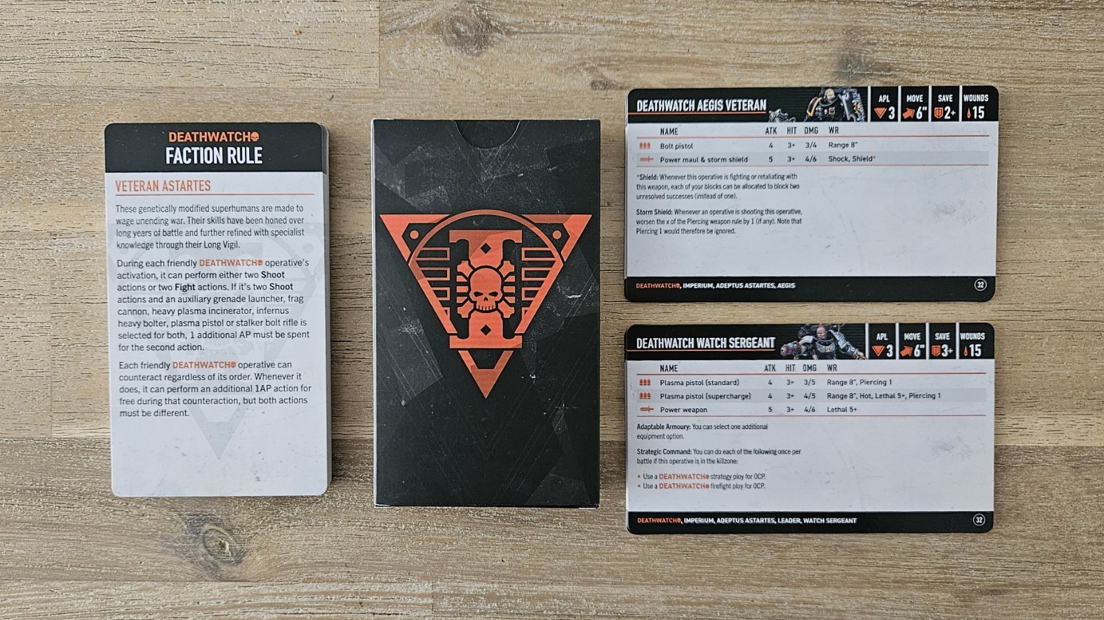 Deathwatch Datacards - English Version - Brand New - US Import Tax Prepaid*