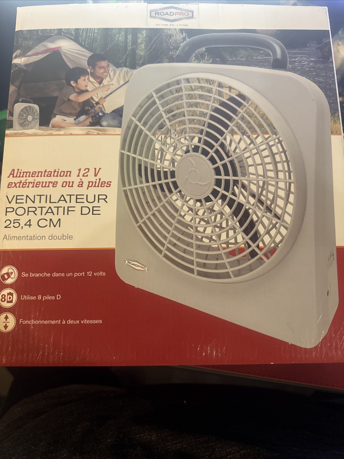 Roadpro RP8000 Accessory Cabin Fan   10", Portable, 9" Blade, 12 V, 6" Fused
