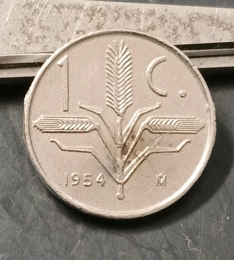 1954 Silver Play Mexico 1 Centavo    World Coin (KM.#417)