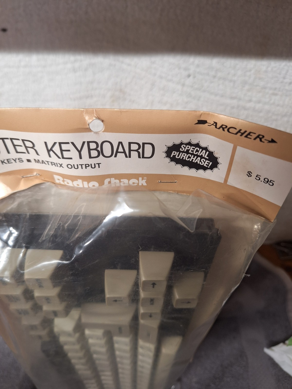 VTG Computer Keyboard Archer Model 277-1020 75 Keys Matrix Output Ribbon