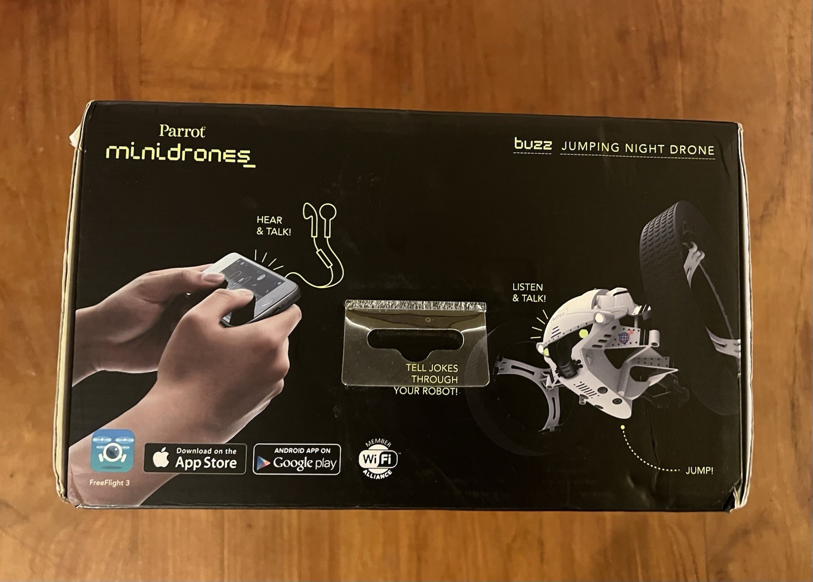 New Sealed Box Parrot Minidrones Jumping Night Drone Buzz - White