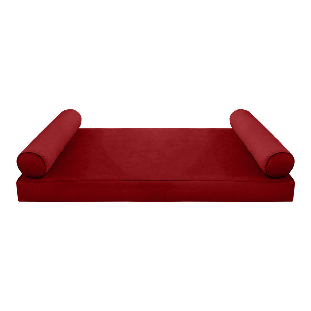 STYLE V5 Twin Velvet Pipe Trim Indoor Daybed Mattress Pillow |COVER ONLY| AD369