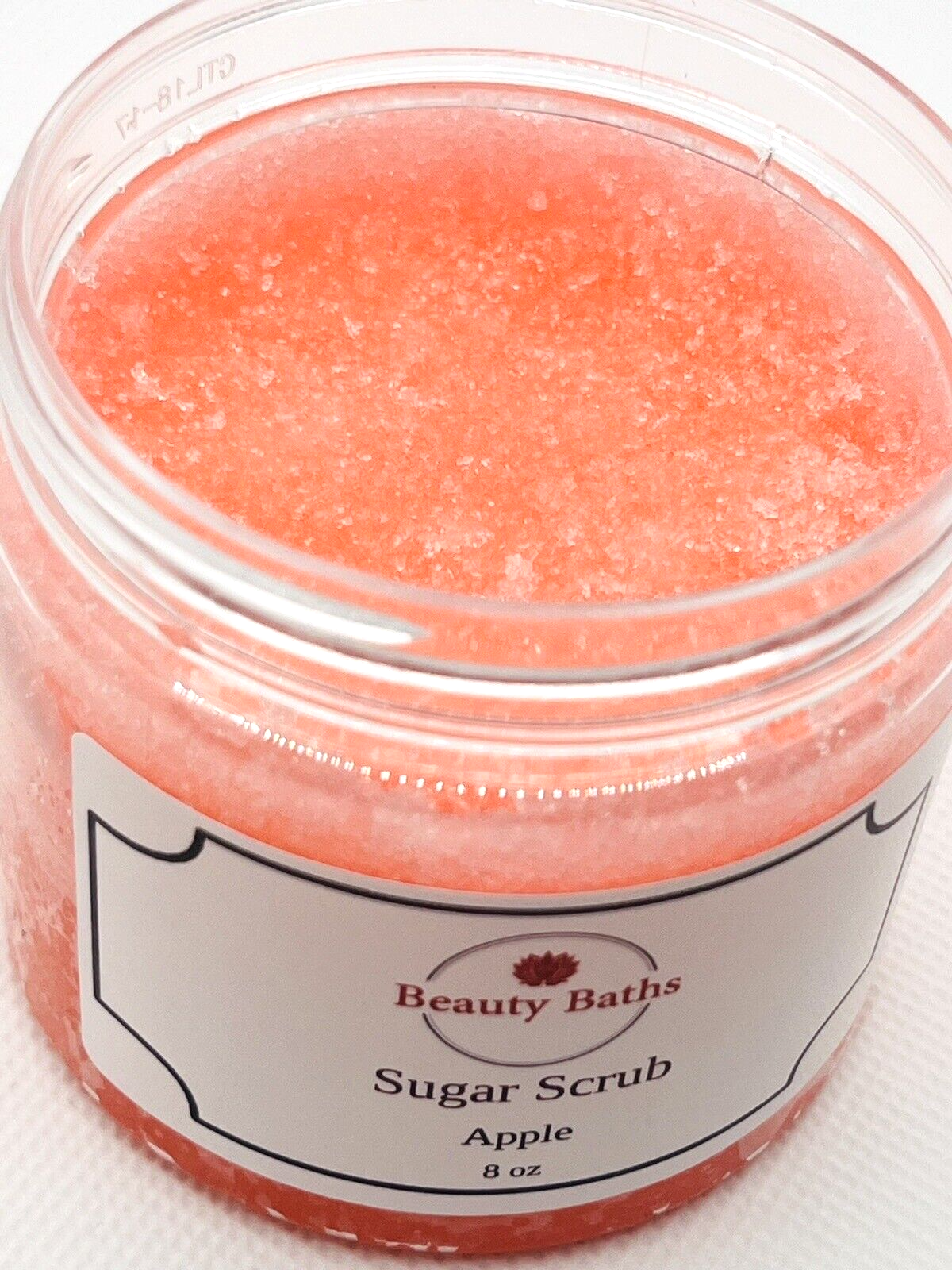 Apple Sugar Scrub Exfoliating Body Scrub gift for her handmade bath scrub