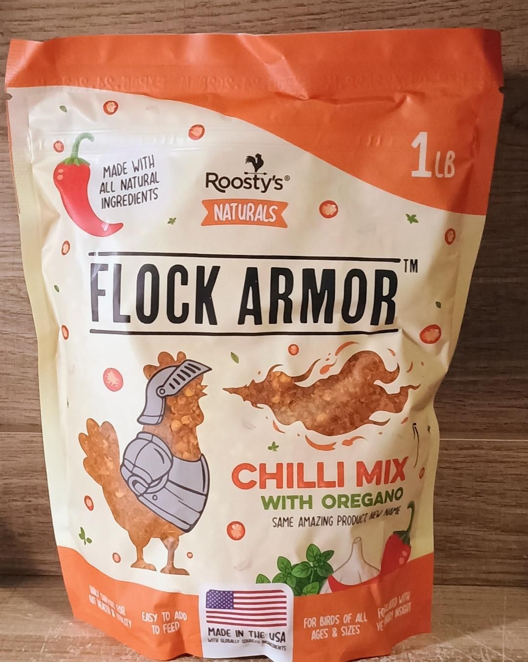 Roosty's Naturals Flock Armor Chicken De-Wormer Powder Chili Mix 1LB USA Made