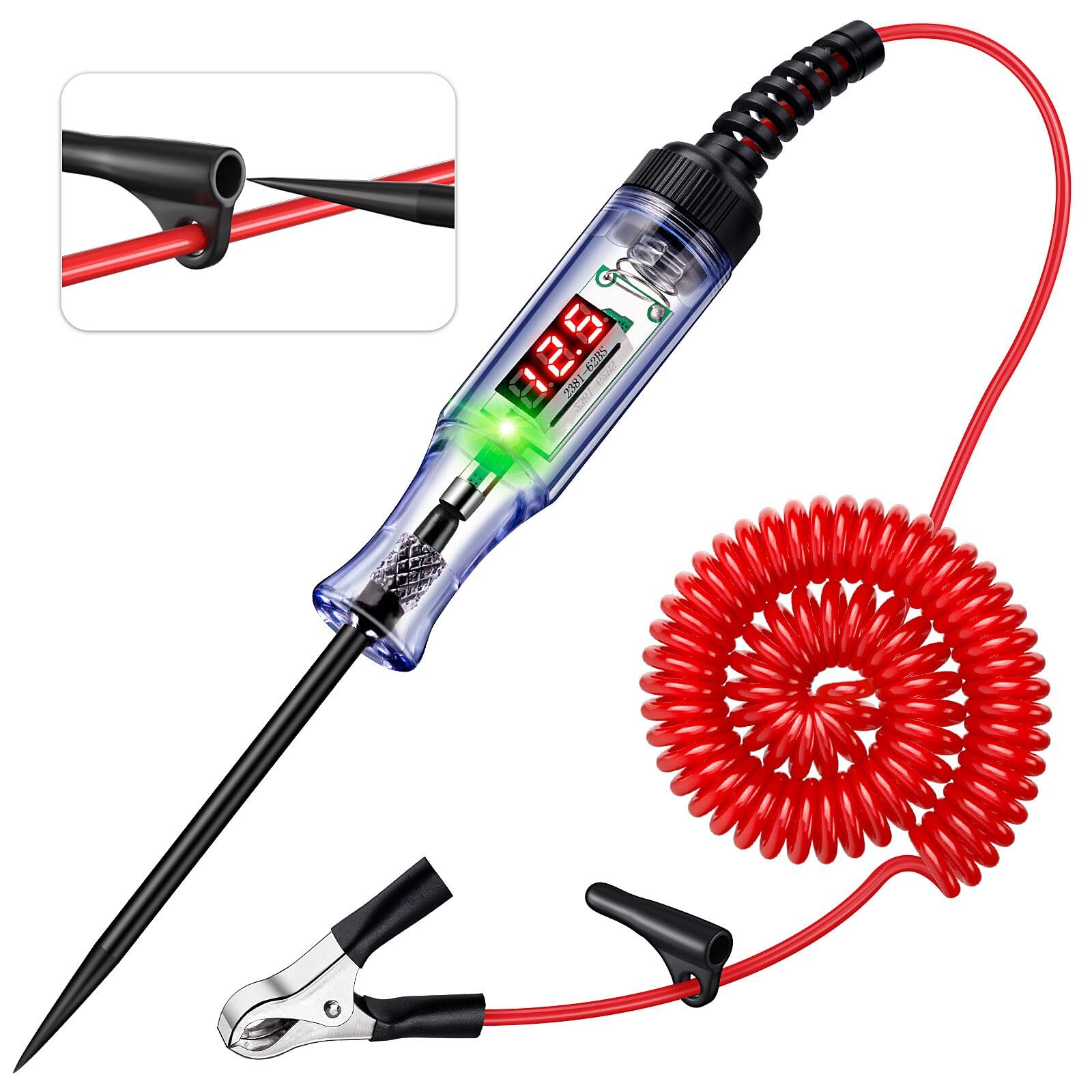 Probador de circuito de luz de prueba digital automotriz 5-120V