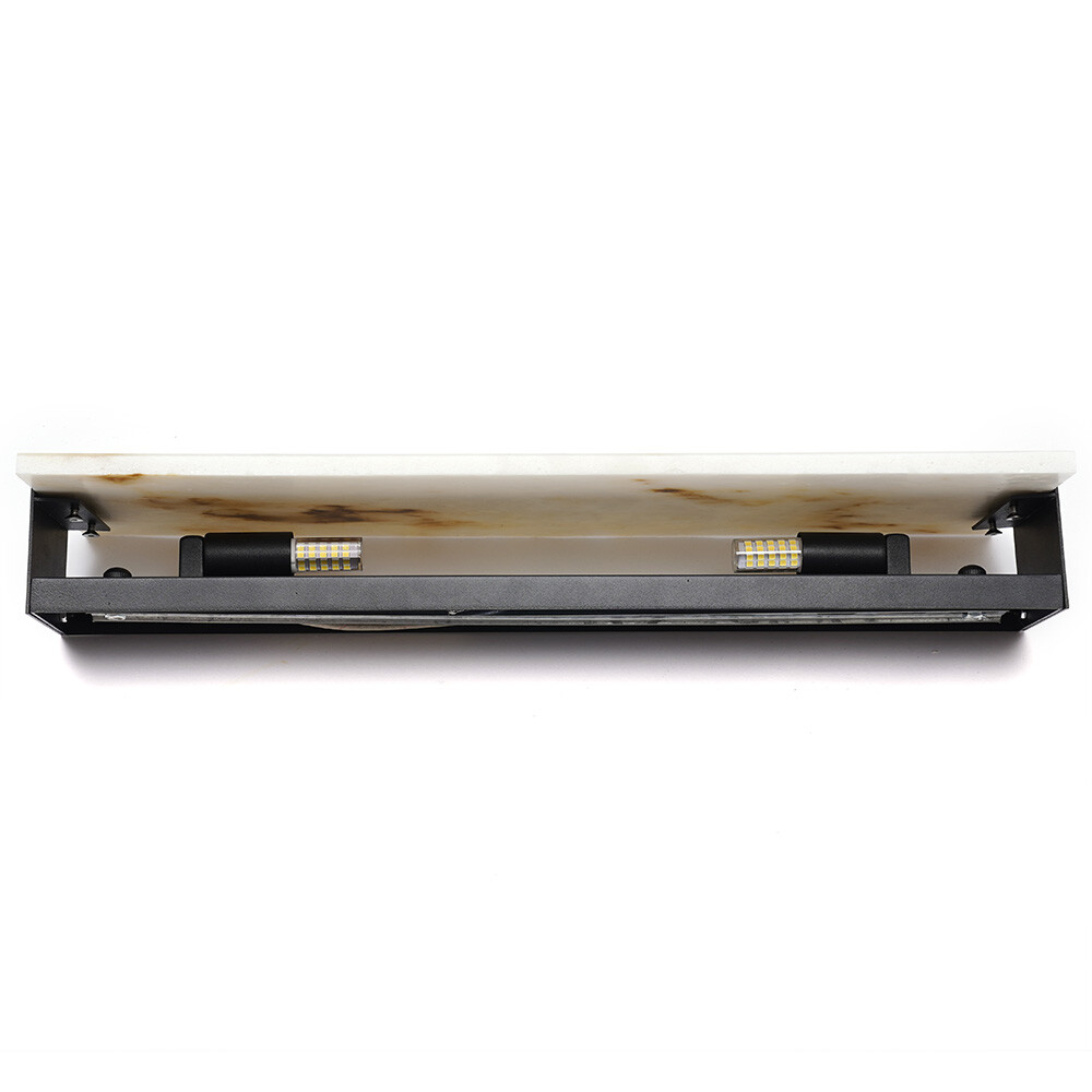 Marble Wall Light Hand Carved Alabaster Rectangular Sconce LED Indoor Wall Lamp