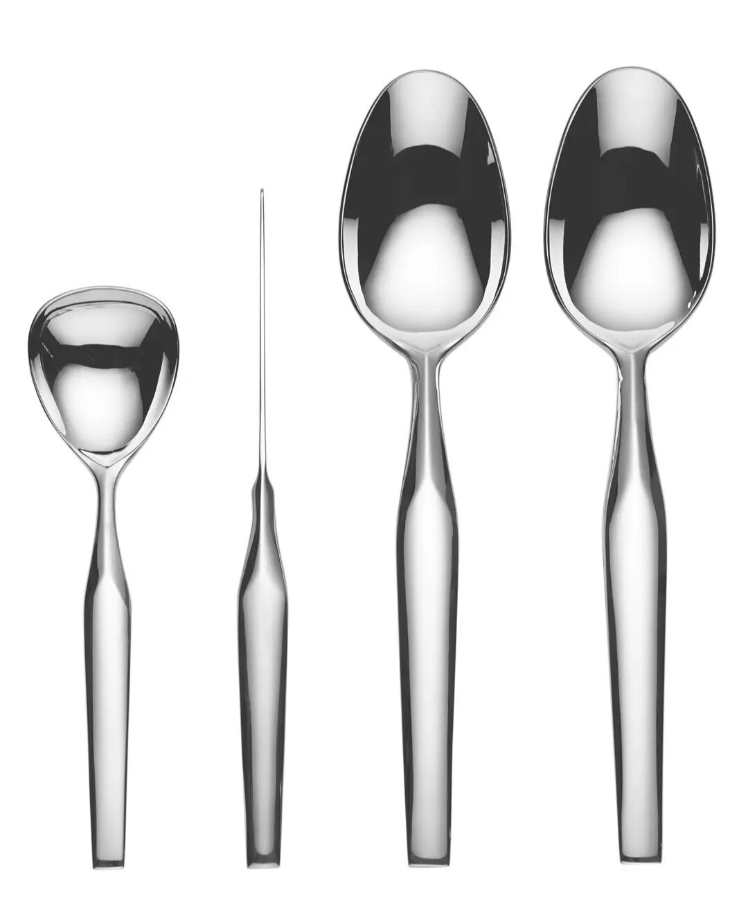 Gorham Pacifico Server Hostess 4 Piece Set 18/10 Stainless Steel Glossy Flatware